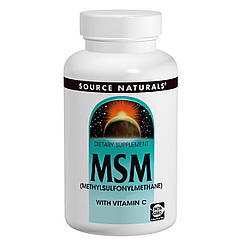МСМ 1000 мг із вітаміном С, Source Naturals, 60 таблеток