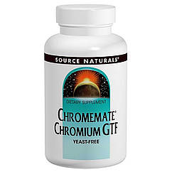 Хром GTF 200 мкг, ChromeMate, Source Naturals, 240 таблеток