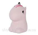 Світильник нічник Єдиноріг силіконовий, 7 кольорів світіння, фото 5