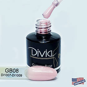 Divia - База камуфлююча Gummy Base №GB08 (Shimmer Peachpuff) (8 мл)