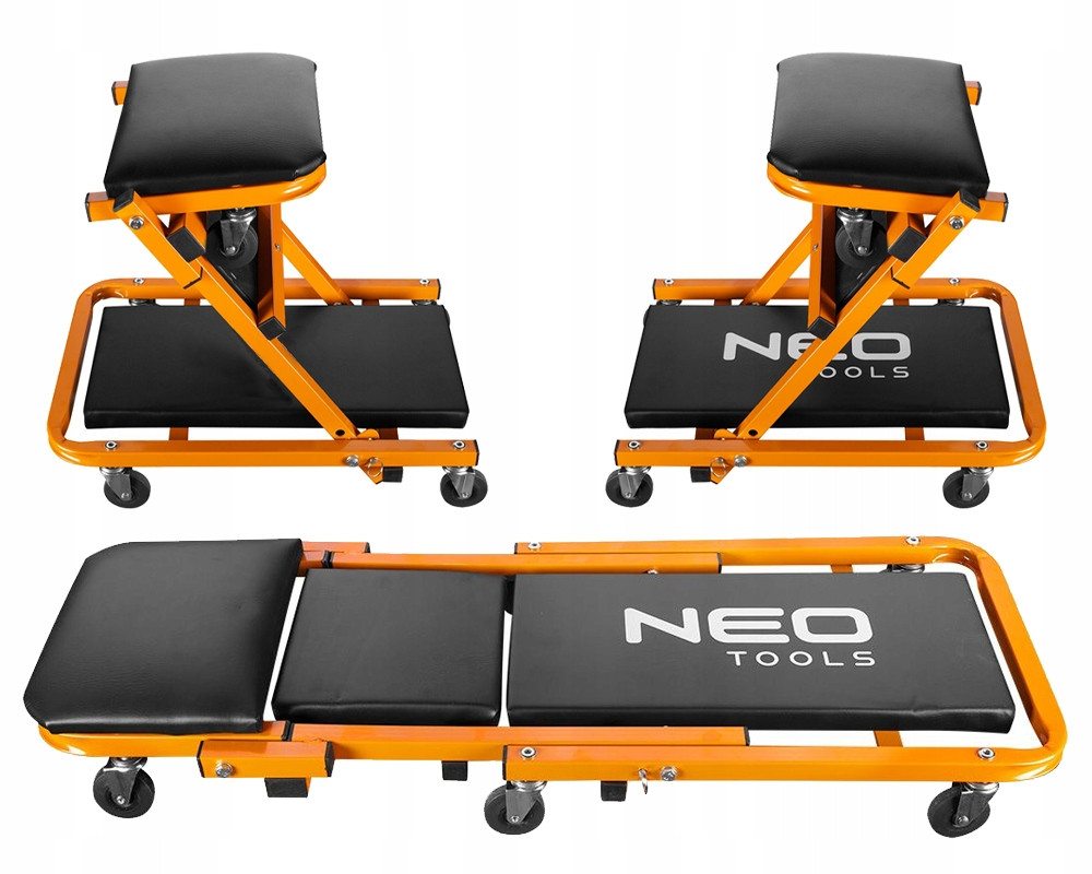 Лежак-стілець підкатний для майстерень 2-в-1 NEO 11-601