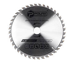 Диск Polax пиляльний для дерева з твердосплавними напайками 250 x 32/30/25.4 40 Т (54-148)