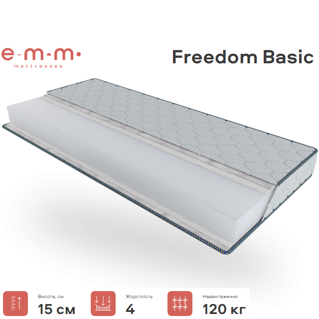 Матрац Freedom Basic 15cм 70*190 Фрідом Бейсік (Ортопіна), фото 1