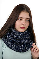 Жіночий затишний теплий в'язаний шарф-снуд
