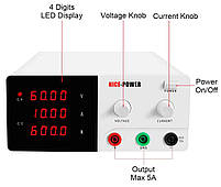 NicePower R-SPS6010 імпульсний лабораторний блок живлення: 0-60В, 0-10А, потужність: 600 Вт, фото 2