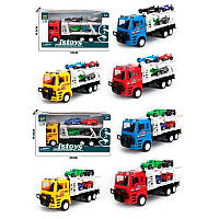 Трейлер інер-ий 33см,машинки 4шт,в кор-ці,35х19х10,5см №JS898-11-12C(24)