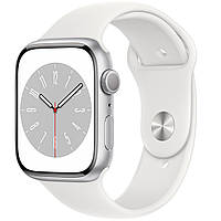 Apple Watch Series 8 GPS 41mm Silver Aluminum Case White Sport Band (MP6K3)