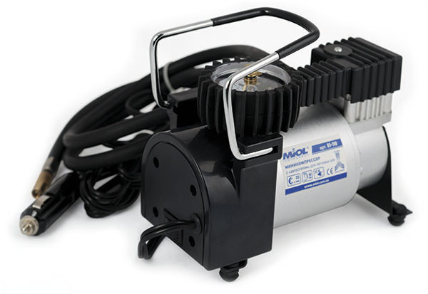 Миникомпрессор автомобільний з автостопом Miol 81-110, фото 1