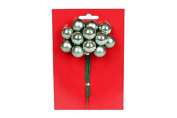 Букетик ягід для декору 12 шт, 2см, колір - м'ятний898-230