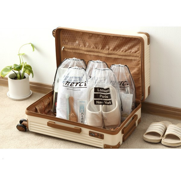 Набір дорожніх пакетів зі шнурком Лондон, Париж, Нью-Йорк, розмір L (5 шт.) 4404311