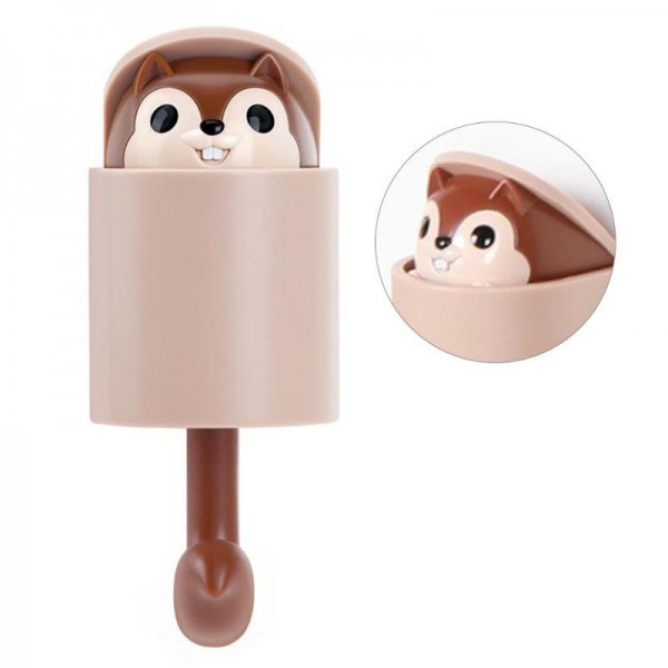 Вішалка-гачок для Одягу на Стіну в Дитячу Кімнату Білочка Коричневий