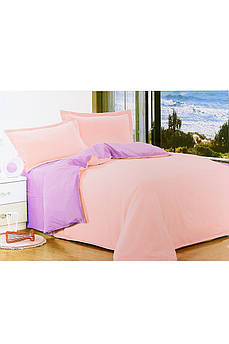 Комплект постільної білизни рожевий з фіолетовим півторка                                            152423M