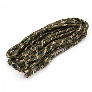 Шнур Паракорд Поліестер і Спандекс, підходить для плетіння браслетів, Смугастий, Колір: Темно-оливковий, Розмір: