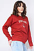 Світшот теплий жіночий бордового кольору розмір 48-50 152033T Безкоштовна доставка, фото 2