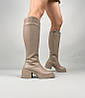 Жіночі демісезонні чоботи ShoesBand Бежеві натуральні шкіряні всередині байка 36 (23,5 см) (S89561-1д), фото 2