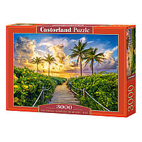 Пазл "Цветной восход солнца в Майами. США", 3000 элементов Castorland (5904438300617)