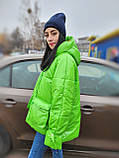Куртка жіноча євро зима Зелена, фото 4