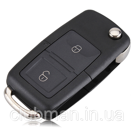 Корпус ключа для Skoda (Шкода) 2 кнопки, Без леза ключа, корпус на три частини, фото 1