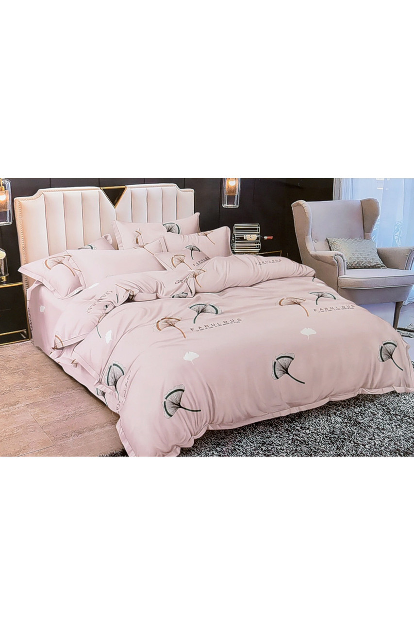 Комплект постільної білизни пудрового кольору півторка 152414P, фото 1