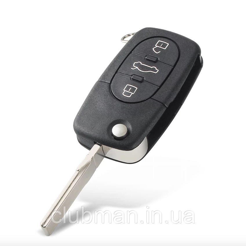 Корпус ключа для AUDI (Ауді) OLD 66x35 mm 3 кнопки (+емблема)