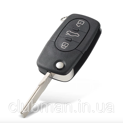 Корпус ключа для AUDI (Ауді) OLD 66x35 mm 3 кнопки (+емблема), фото 1