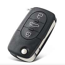Корпус ключа для AUDI (Ауді) OLD 66x35 mm 3 кнопки (+емблема), фото 3