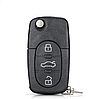Корпус ключа для AUDI (Ауді) OLD 66x35 mm 3 кнопки (+емблема), фото 8