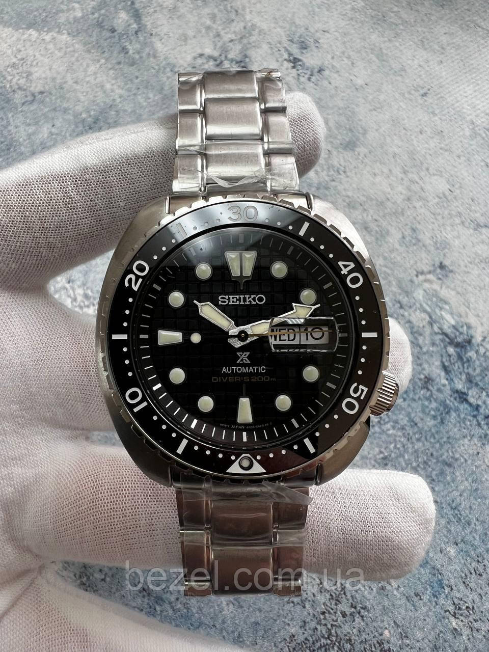 Чоловічий годинник Seiko SRPE03K1 SRPE03 SBDY049 Prospex KING Turtle Black Diver's Automatic