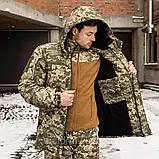 Зимовий комплект: Бушлат Soft Shell Grifon на флісі Піксель + Тактичні штани на флісі Grifon піксель, фото 6