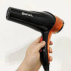 Фен професійний 2600 Вт для волосся Gemei GM 1766, Помаранчевий / Дорожній фен з дифузором, фото 6