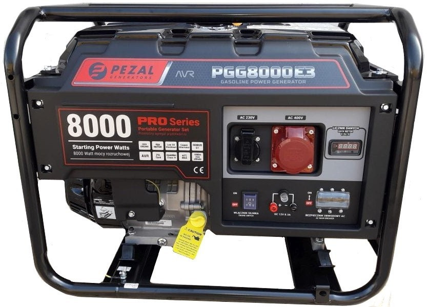 Бензиновий генератор Pezal PGG8000E3 7.5 кВт 230/400 В