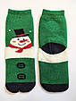 Теплі ангорові махрові вовняні шкарпетки в стилі Новий Рік сніговик 37-41, фото 2