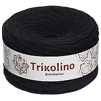 TRIKOLINO (Триколино) 7-9 мм 50 м черный (Трикотажная пряжа, нитки для вязания)