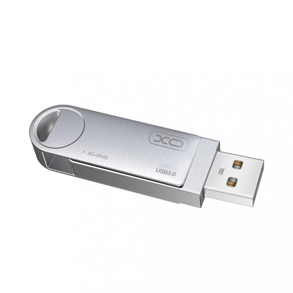 Флеш-накопичувач XO DK02 USB3.0 rotating Flash Disk16 GB Silver