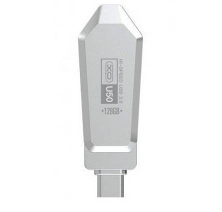Флеш-накопичувач XO U50 128GB Type-c to USB OTG Silver, фото 3