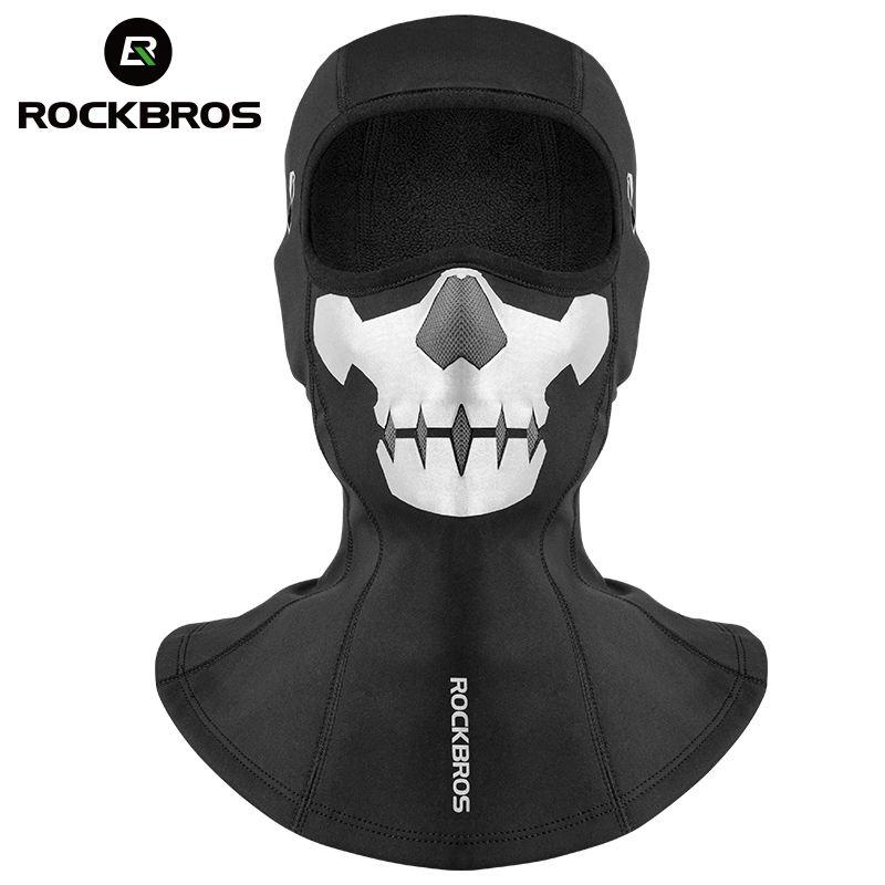 Вітрозахисна маска балаклава з черепом на флісі ROCKBROS, фото 1