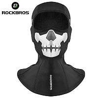 Вітрозахисна маска балаклава з черепом на флісі ROCKBROS