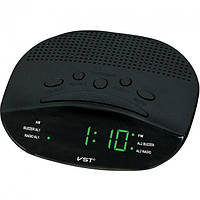 Мережевий радіо годинник VST-908-2 FM (220V) Зелені цифри