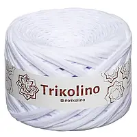 TRIKOLINO (Тріколіно) 7-9 мм 50 м Снігова Роза (Трикотажна пряжа, нитки для в'язання)