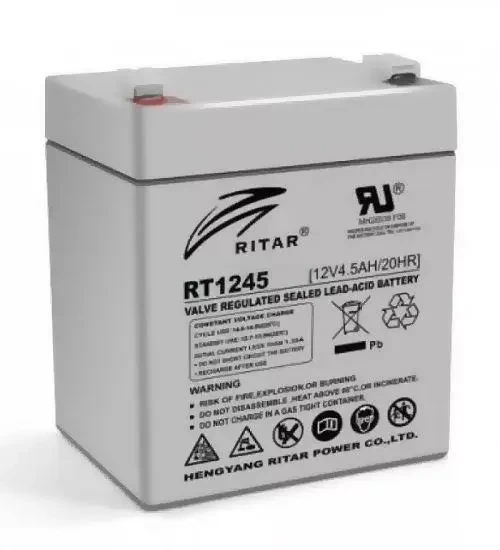 Акумуляторна батарея AGM RITAR RT1245, Gray Case, 12V 4.5Ah  ( 90 х 70 х 101 (107) ) Q10
