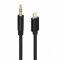 Кабель перехідник AUX Alitek Lightning — 3.5 мм Black, 1 м, фото 5