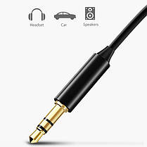 Кабель перехідник AUX Alitek Lightning — 3.5 мм Black, 1 м, фото 4
