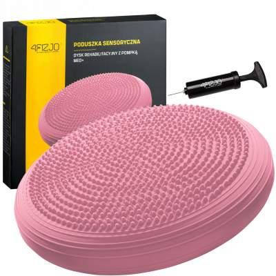 Балансувальна подушка-диск 4FIZJO MED+ 33 см (сенсомоторна) масажна 4FJ0316 Pink, фото 2