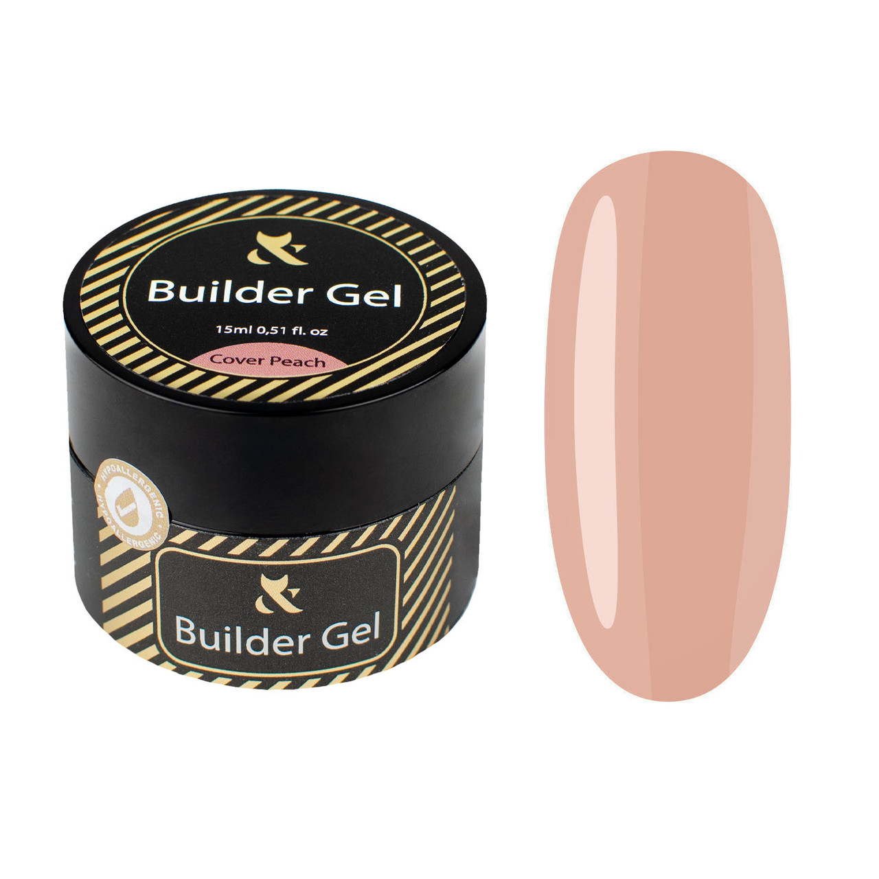 Гель для моделювання нігтів F.O.X Builder Gel Cover Peach, 15 мл