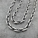 Срібний ланцюжок чоловічий якір. Масивна якірна цепочка срібло 60 см, фото 10