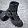Берці тактичні зимові Stalker шкіра Crazy Horse натуральна вовна чорні, фото 7