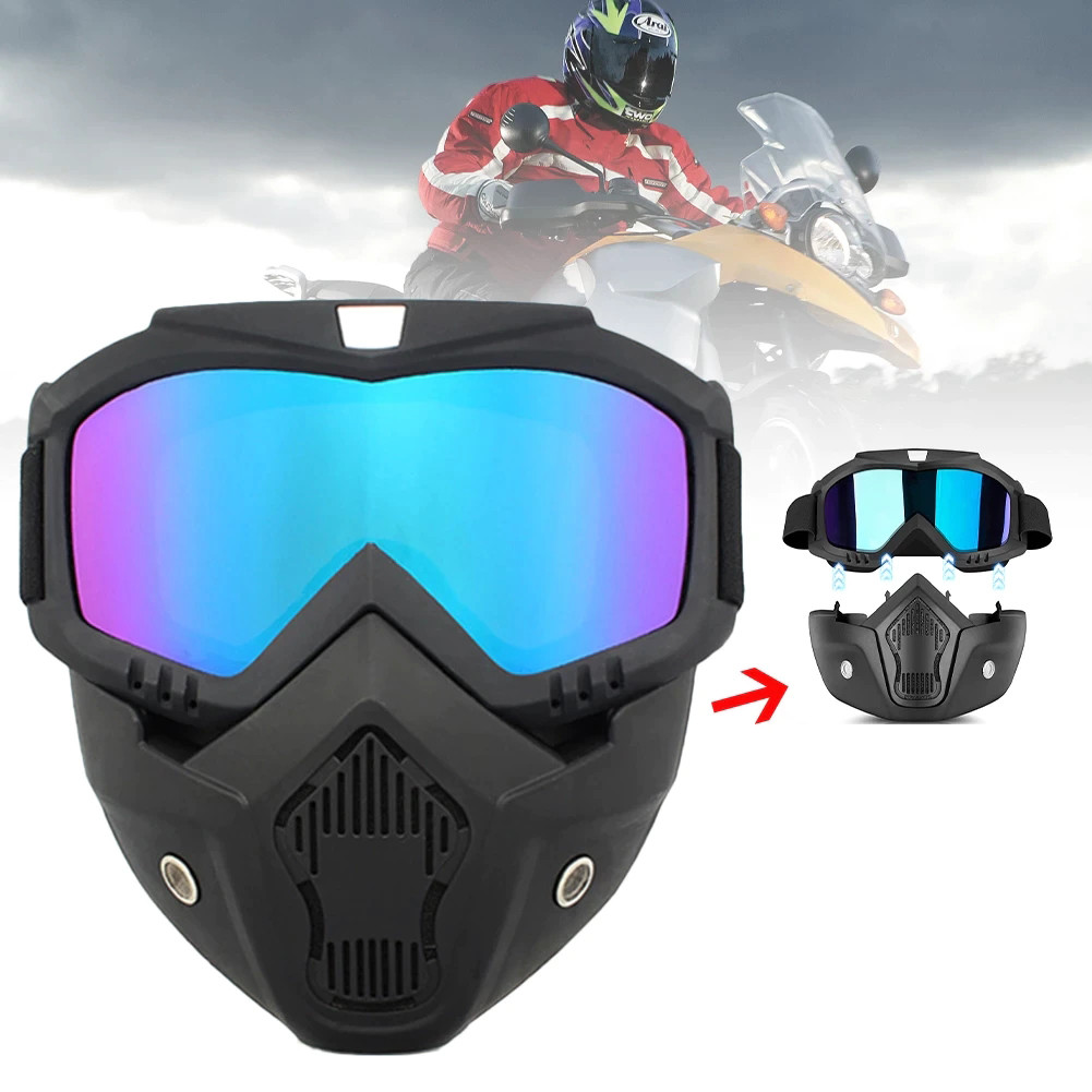 Маска-трансформер мотоциклетні окуляри лижна маска для сноуборду для катання на велосипеді чи квадроциклі