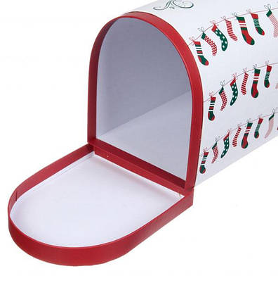 Новорічна подарункова коробка "Christmas socks"., розмір - 24*11*13 см, фото 2