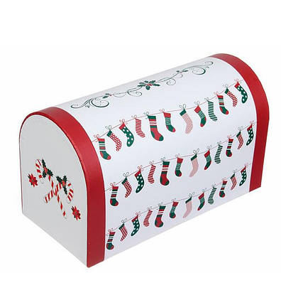 Новорічна подарункова коробка "Christmas socks"., розмір - 24*11*13 см, фото 1