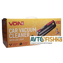 Пилосос VOIN V-80 120W сухе та вологе чищення, 4 насадки, фільтр, 2 мотори, LED-підсвітка